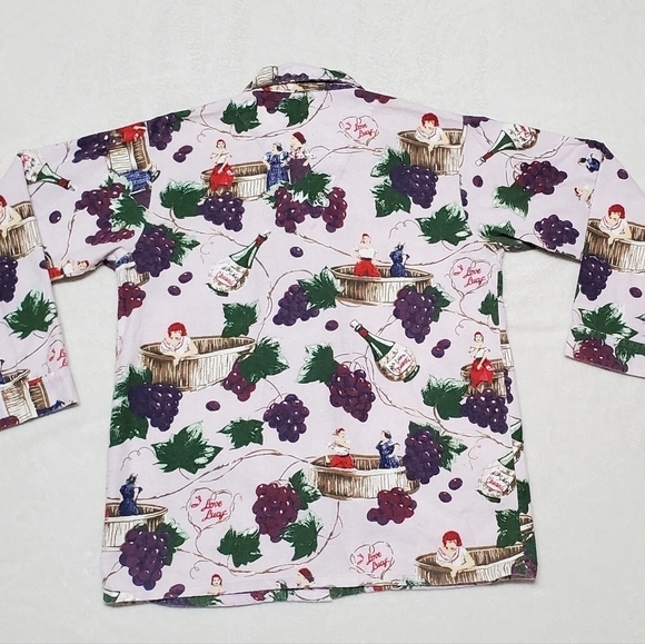 RARE Vintage Nick & Nora I Love Lucy Italian Movie Cotton Flannel Pajama Set Sm - Picture 9 of 16